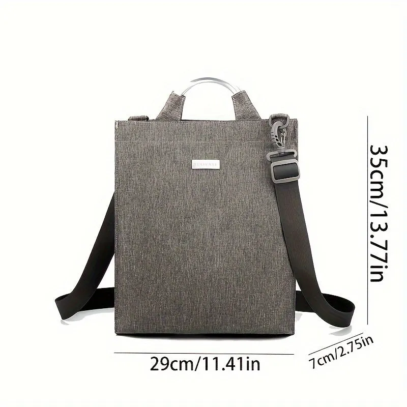 1pc Business Casual Men's Briefcase, Vertical Handbag Shoulder Crossbody Bag