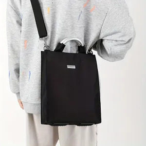 1pc Business Casual Men's Briefcase, Vertical Handbag Shoulder Crossbody Bag