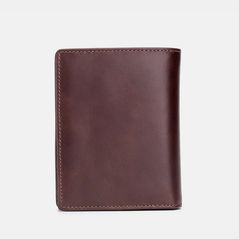 Anti-Theft RFID Protected Multi-Slot Real Leather Wallet
