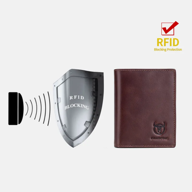 Anti-Theft RFID Protected Multi-Slot Real Leather Wallet