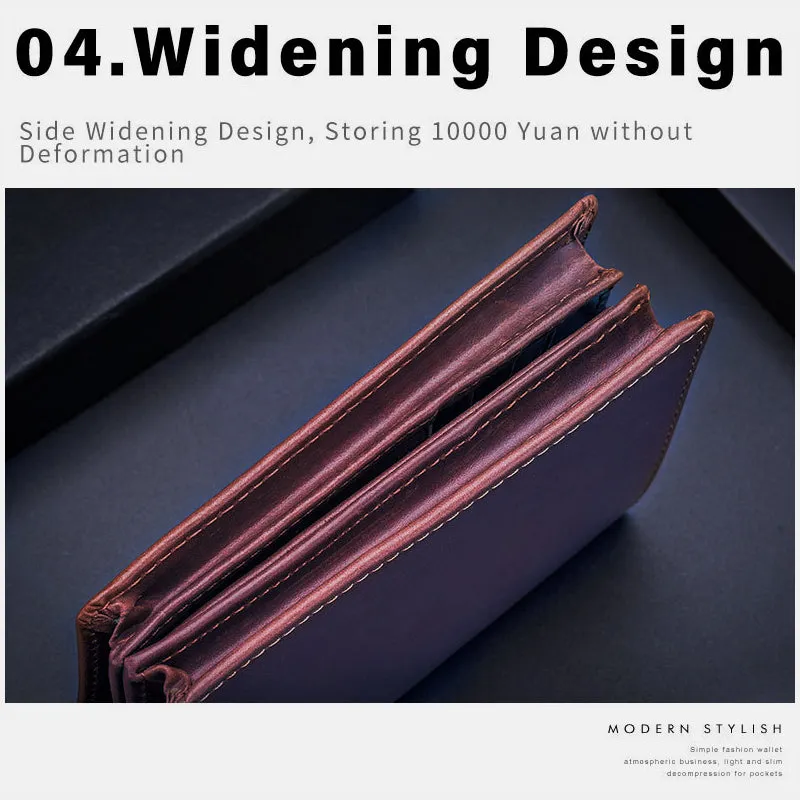 Anti-Theft RFID Protected Multi-Slot Real Leather Wallet