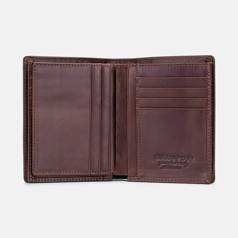 Anti-Theft RFID Protected Multi-Slot Real Leather Wallet