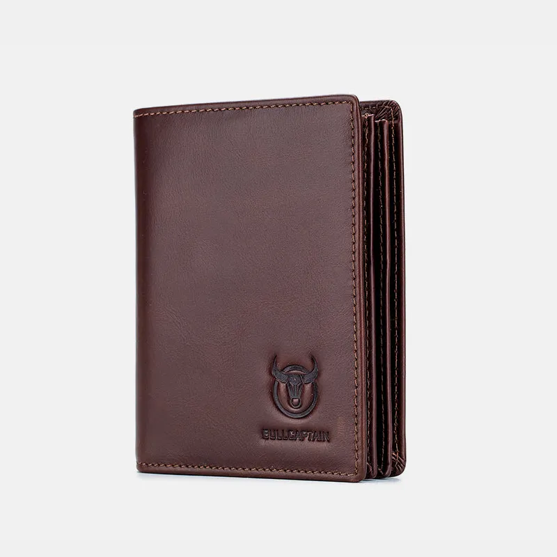Anti-Theft RFID Protected Multi-Slot Real Leather Wallet