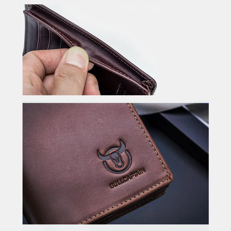 Anti-Theft RFID Protected Multi-Slot Real Leather Wallet