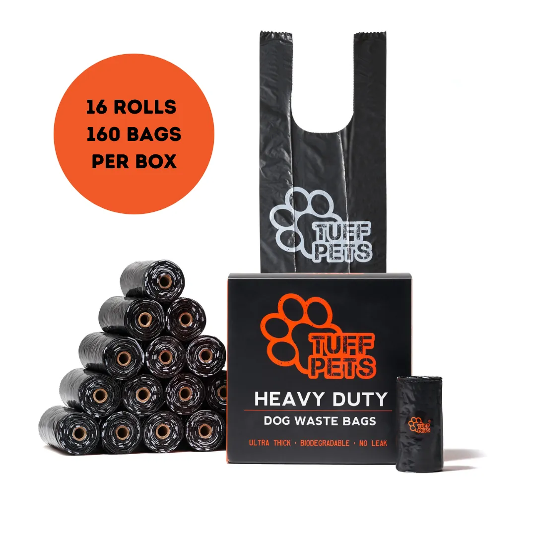 Biodegradable Dog Poo Bags - Heavy Duty with Tie Handles