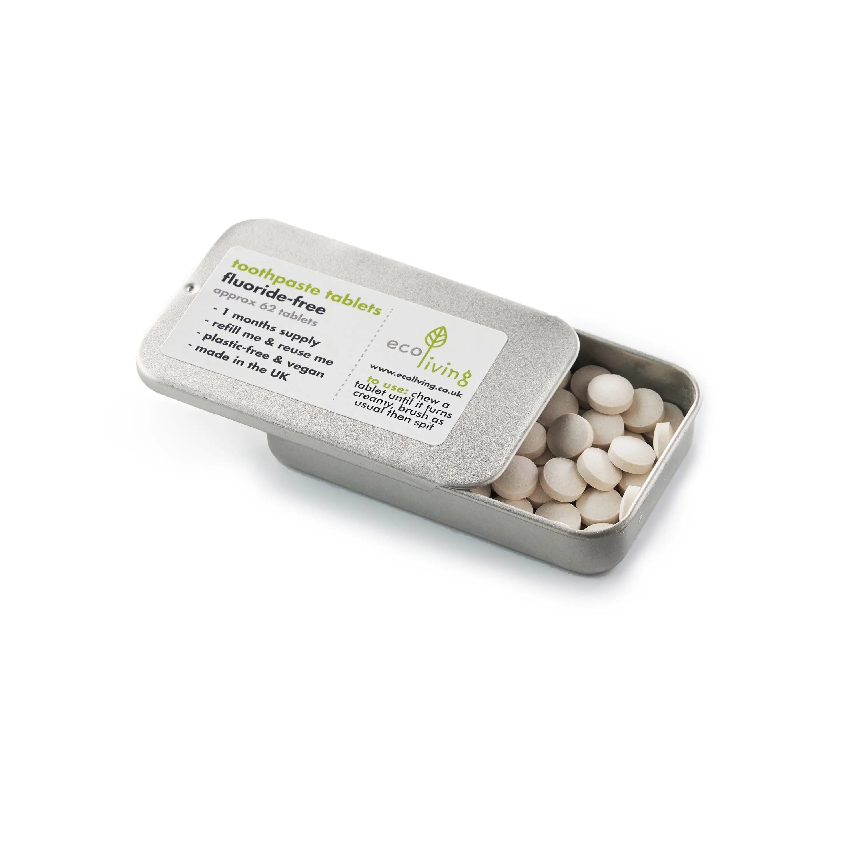 Eco Living Toothpaste Tablets - With Flouride