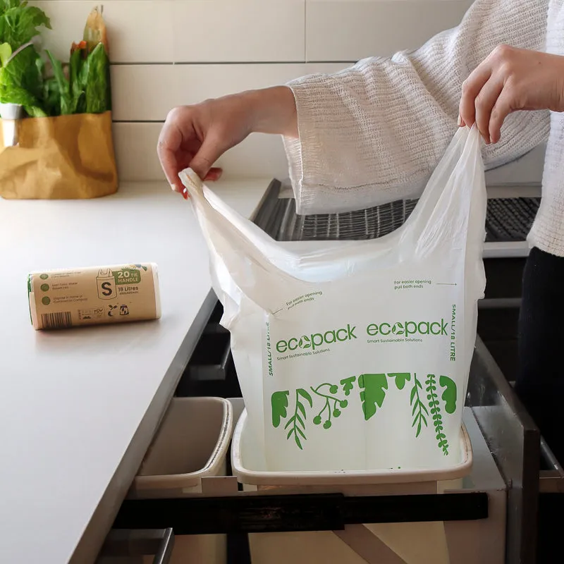Ecopack 18L Small Compostable Bin Liners (1 Roll/20 Bags)