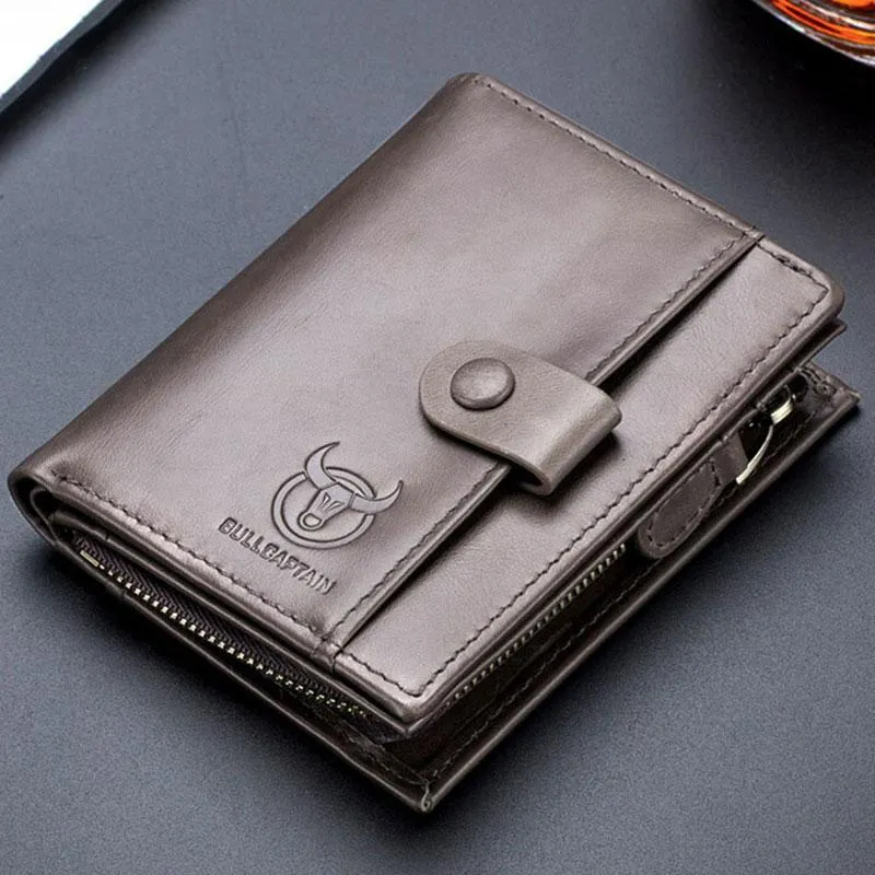 Genuine Leather Vintage Card Holder Money Clip Wallet