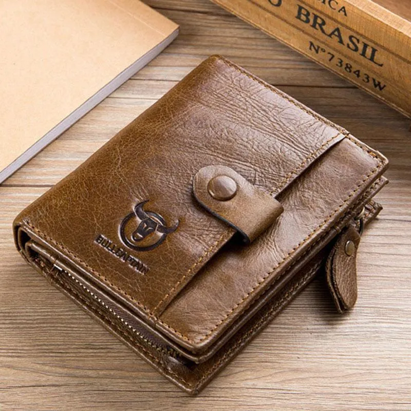 Genuine Leather Vintage Card Holder Money Clip Wallet