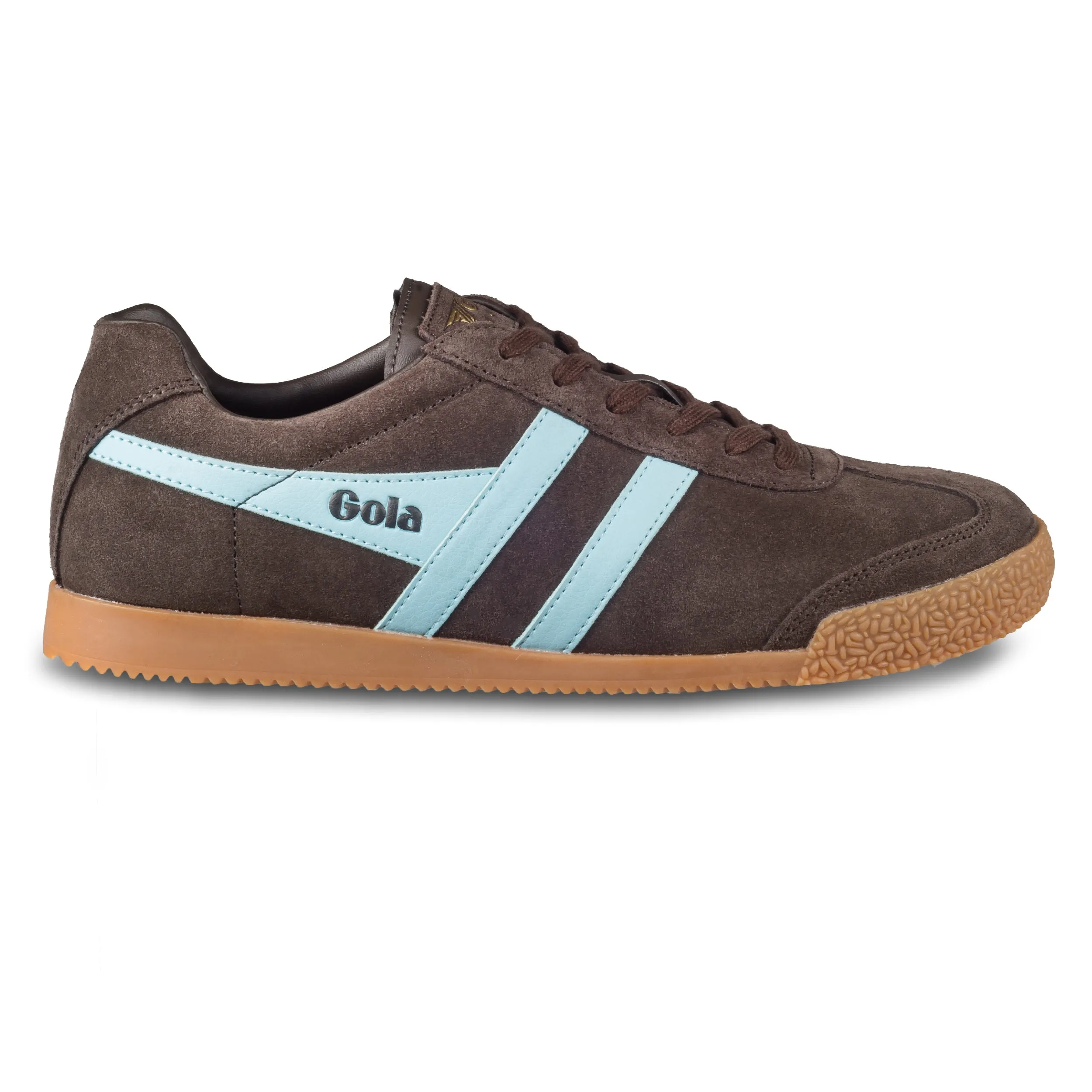GOLA Herren Sneaker Harrier Suede, braun/blau, Wildleder (CMA192 Dark Brown/Pale Blue)