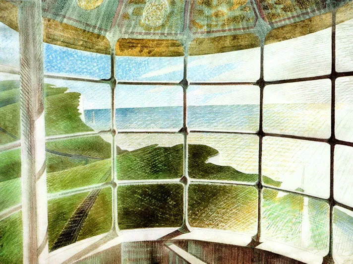 Greeting card - Beachy Head Lighthouse by Eric Ravilious