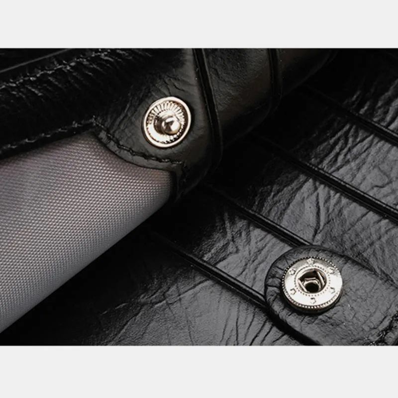 High Capacity Vintage Leather Trifold Wallet