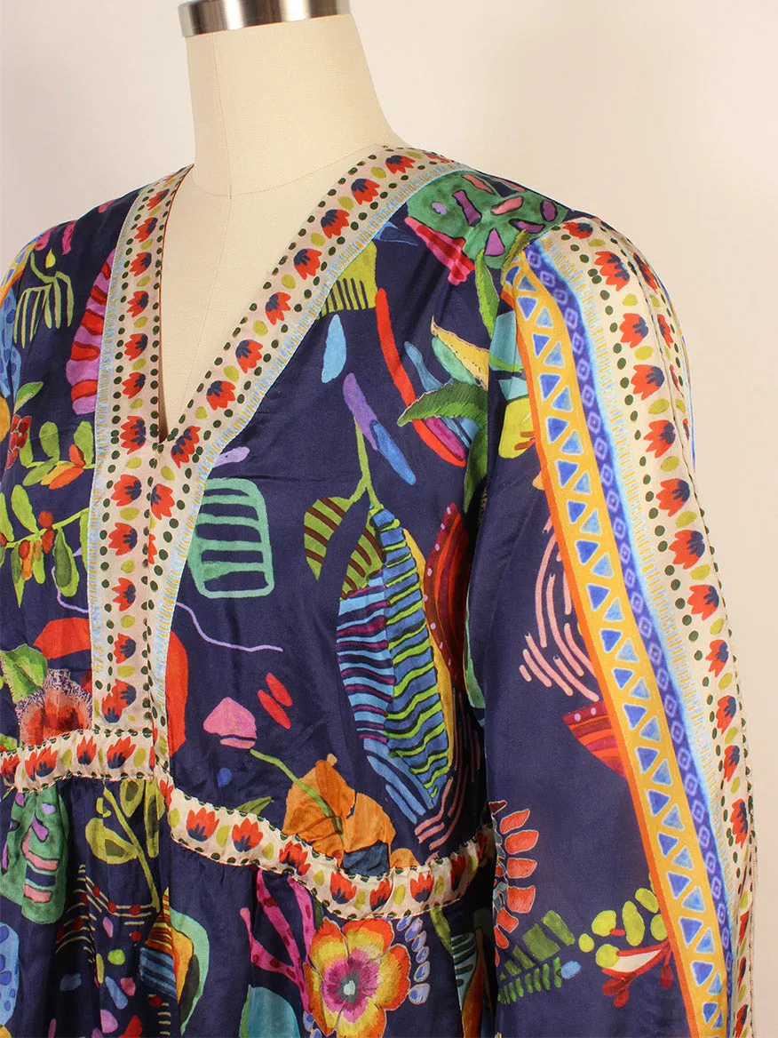 Johnny Was Saskia Midi Dress in Farout Scarf Print