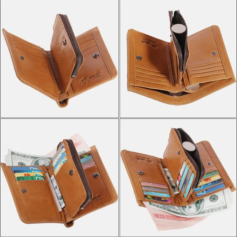 Large Capacity Bifold Retro Wallet