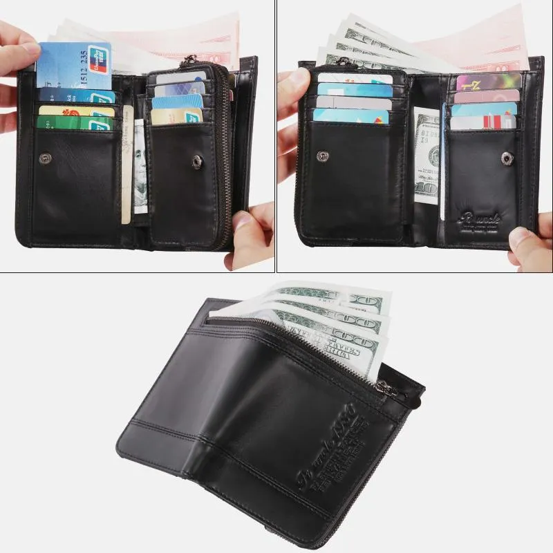 Large Capacity Bifold Retro Wallet