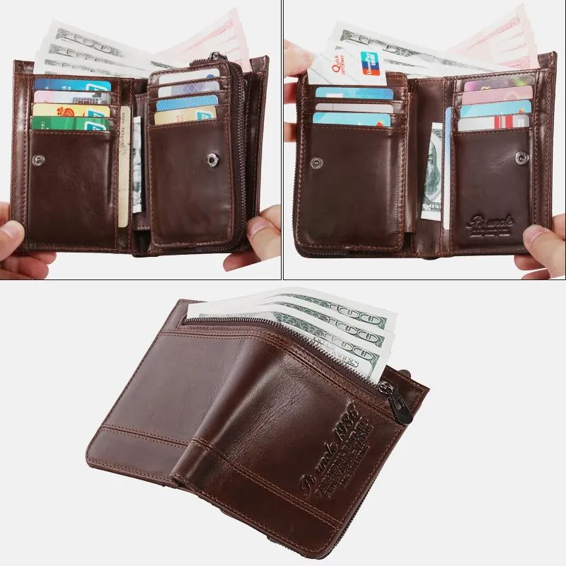 Large Capacity Bifold Retro Wallet