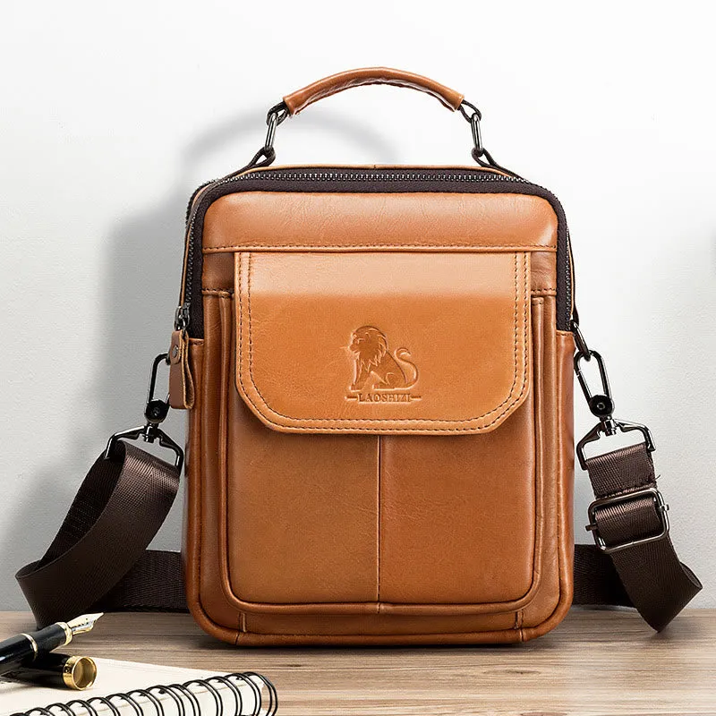Large Capacity Genuine Leather Crossbody Bag