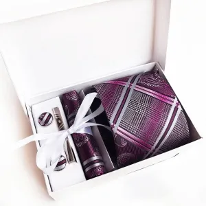Men's 5 Piece Tie Accessory Gift Set Weave