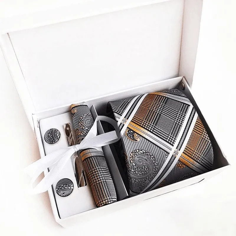 Men's 5 Piece Tie Accessory Gift Set Weave