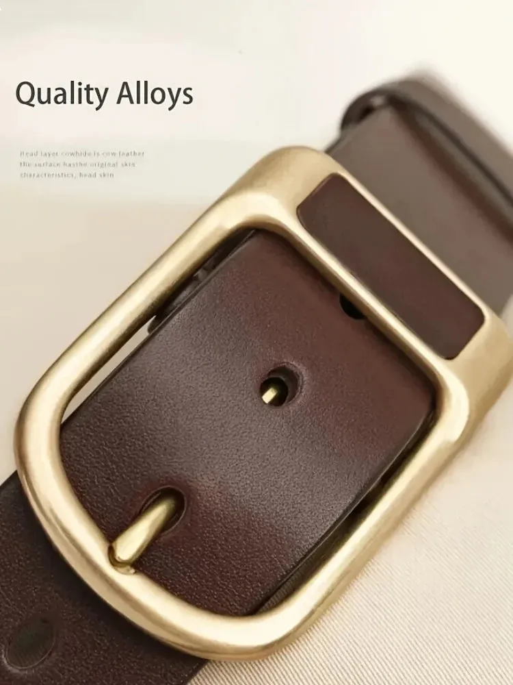 Men's Trendy Casual Belt For Men Coboy Style Belts Pin Buckle Belt Jeans Retro Belt Business Casual Belt