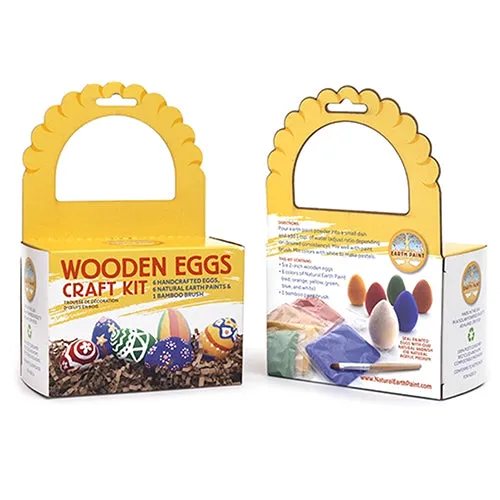 Natural Earth Paint Wooden Egg Craft Kit