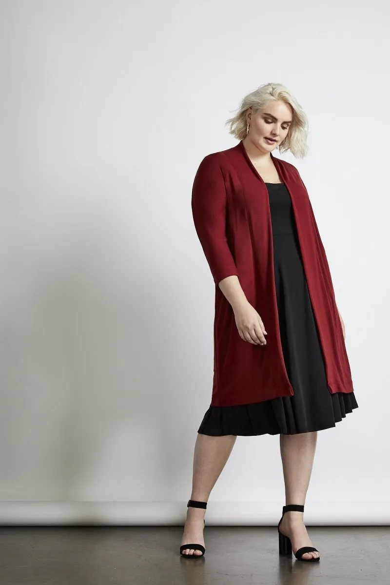 Oki Relaxed Cardi in Jet Black