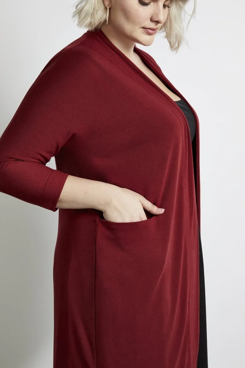 Oki Relaxed Cardi in Jet Black