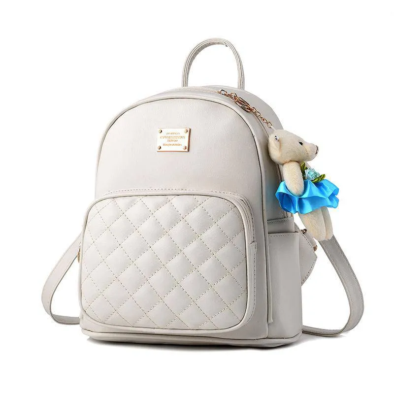 Quilted Pattern Medium Backpack