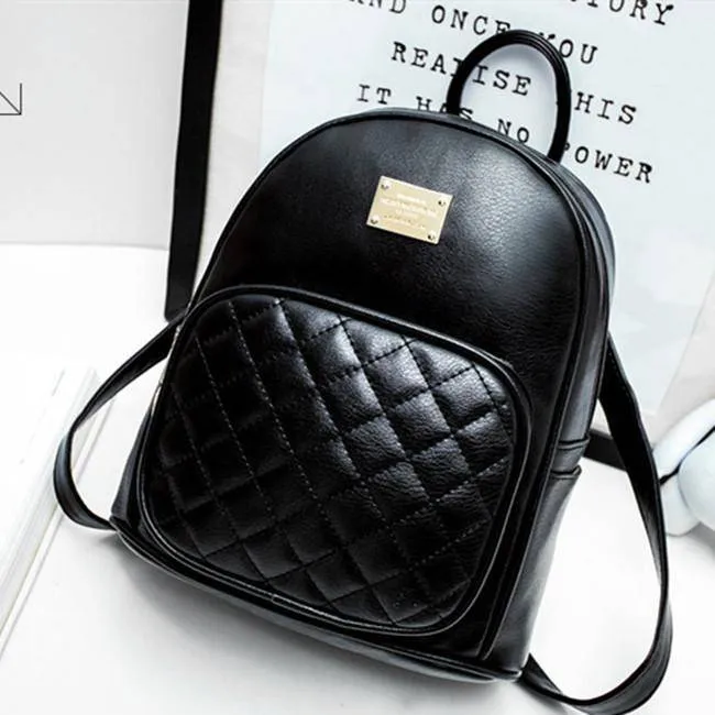 Quilted Pattern Medium Backpack