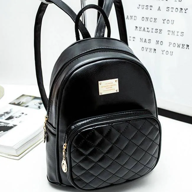 Quilted Pattern Medium Backpack