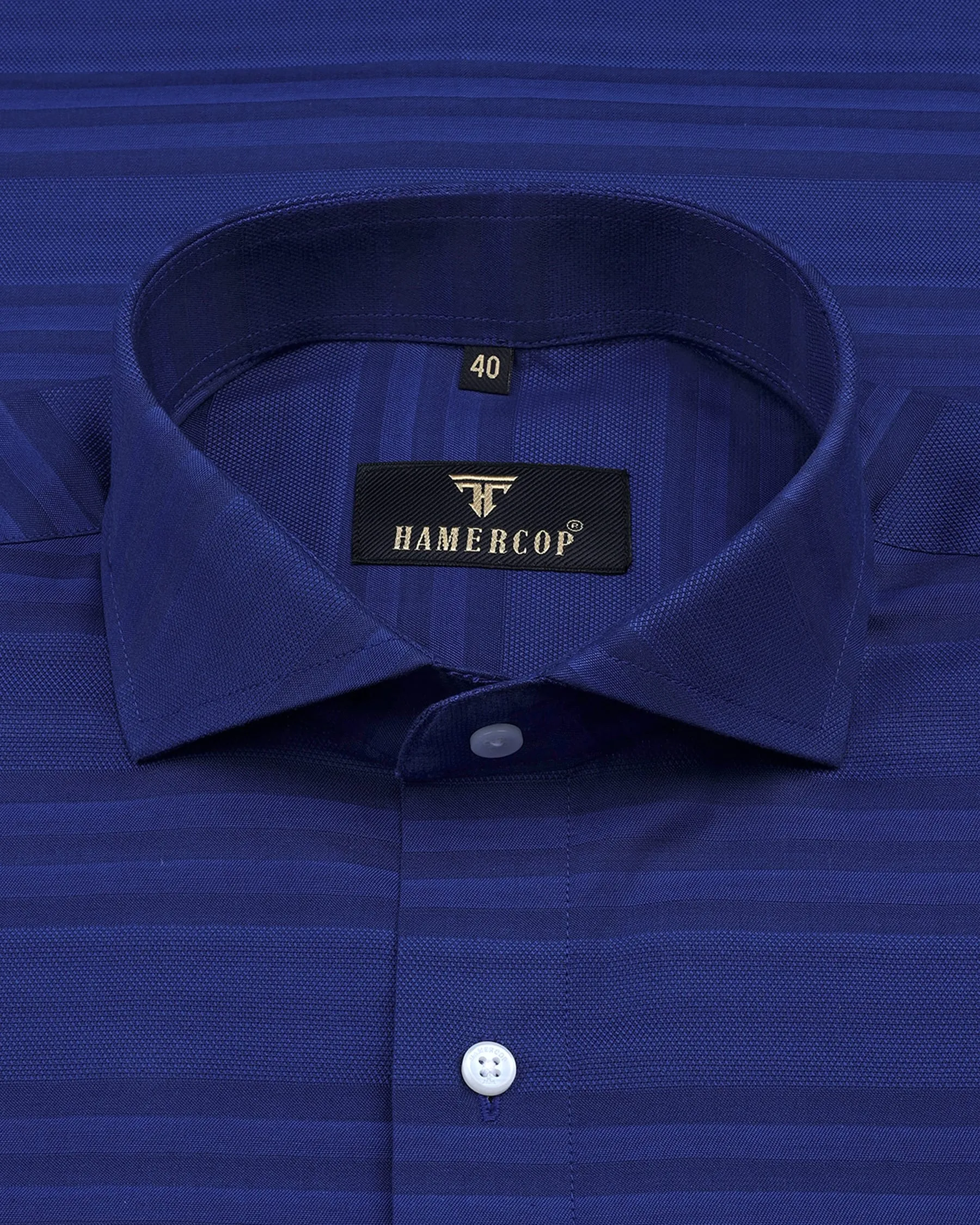 Radiant Blue Dobby Weft Stripe Premium Gizza Shirt