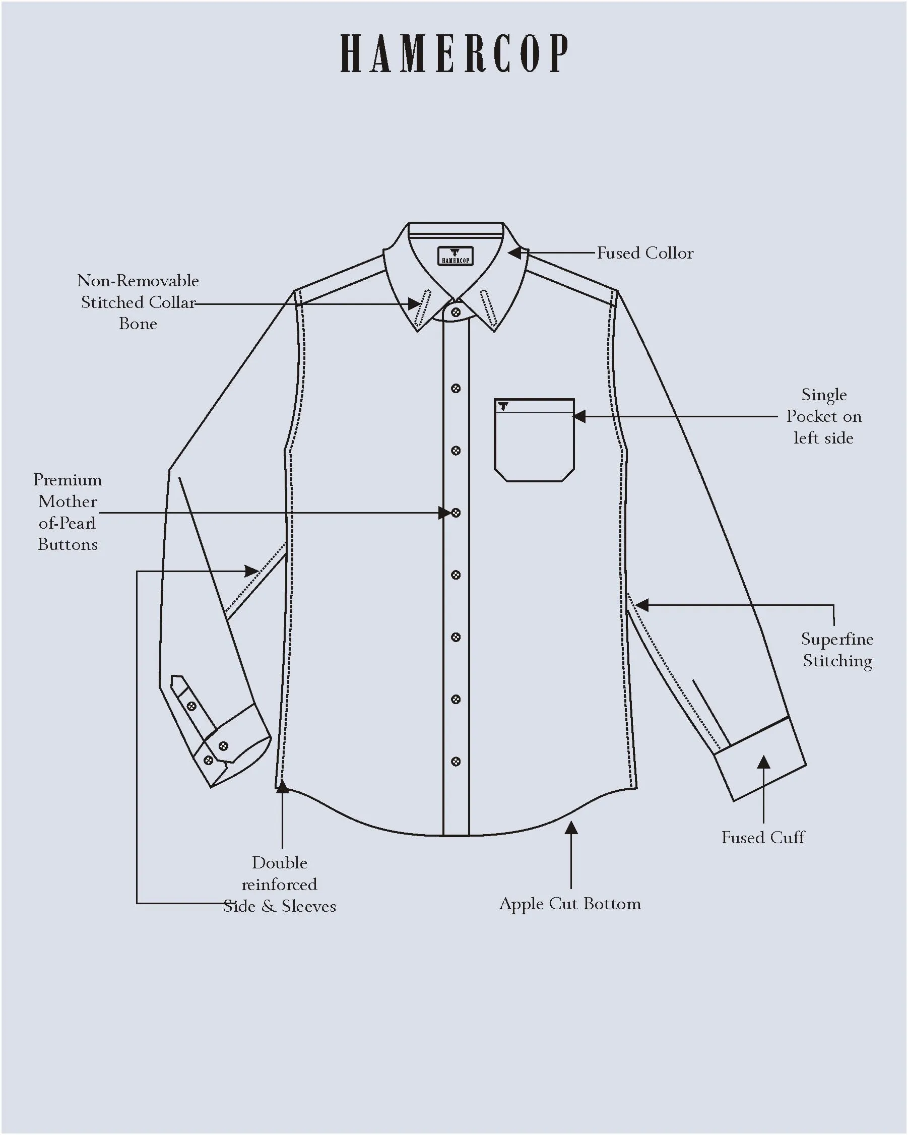 Radiant Blue Dobby Weft Stripe Premium Gizza Shirt