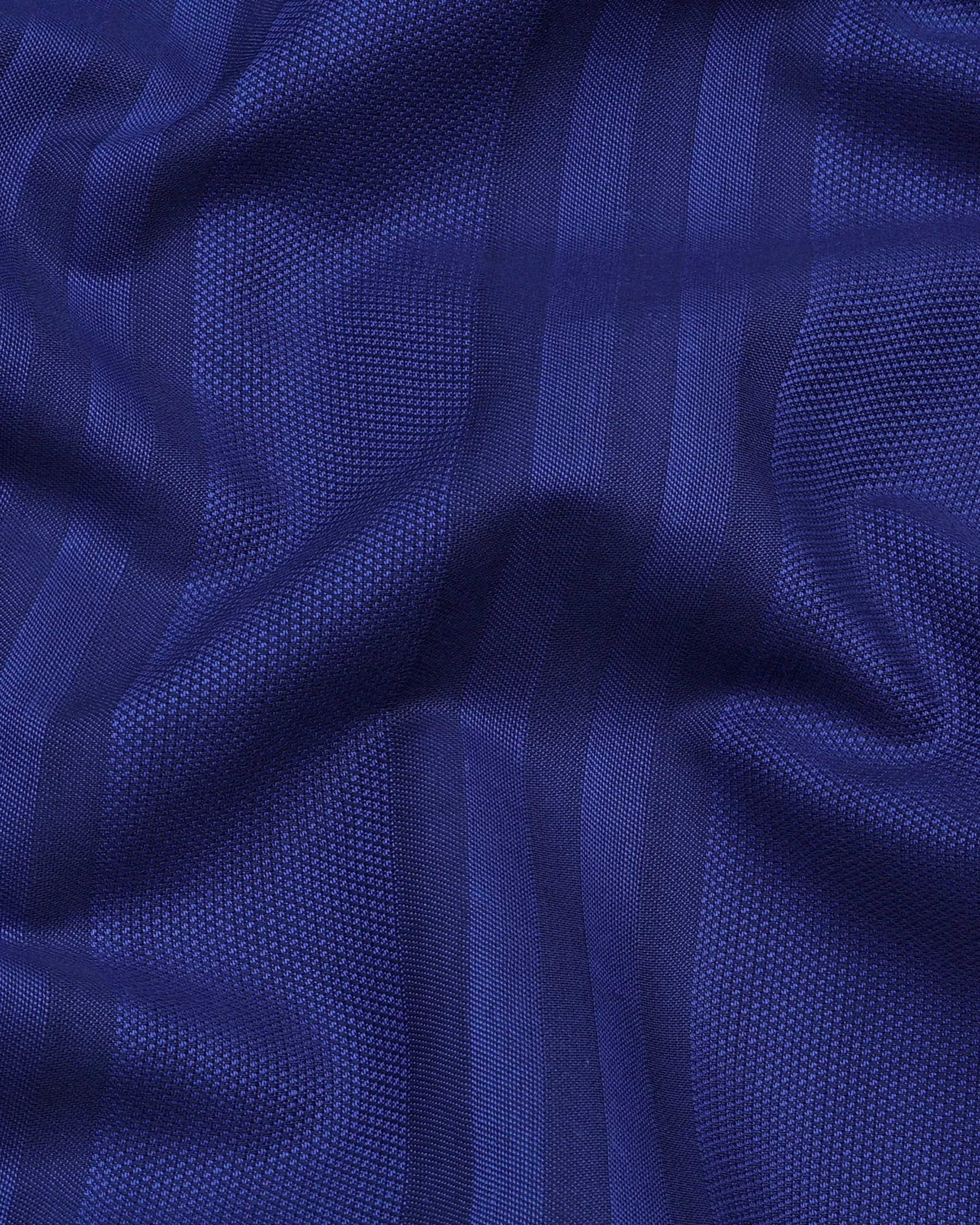 Radiant Blue Dobby Weft Stripe Premium Gizza Shirt