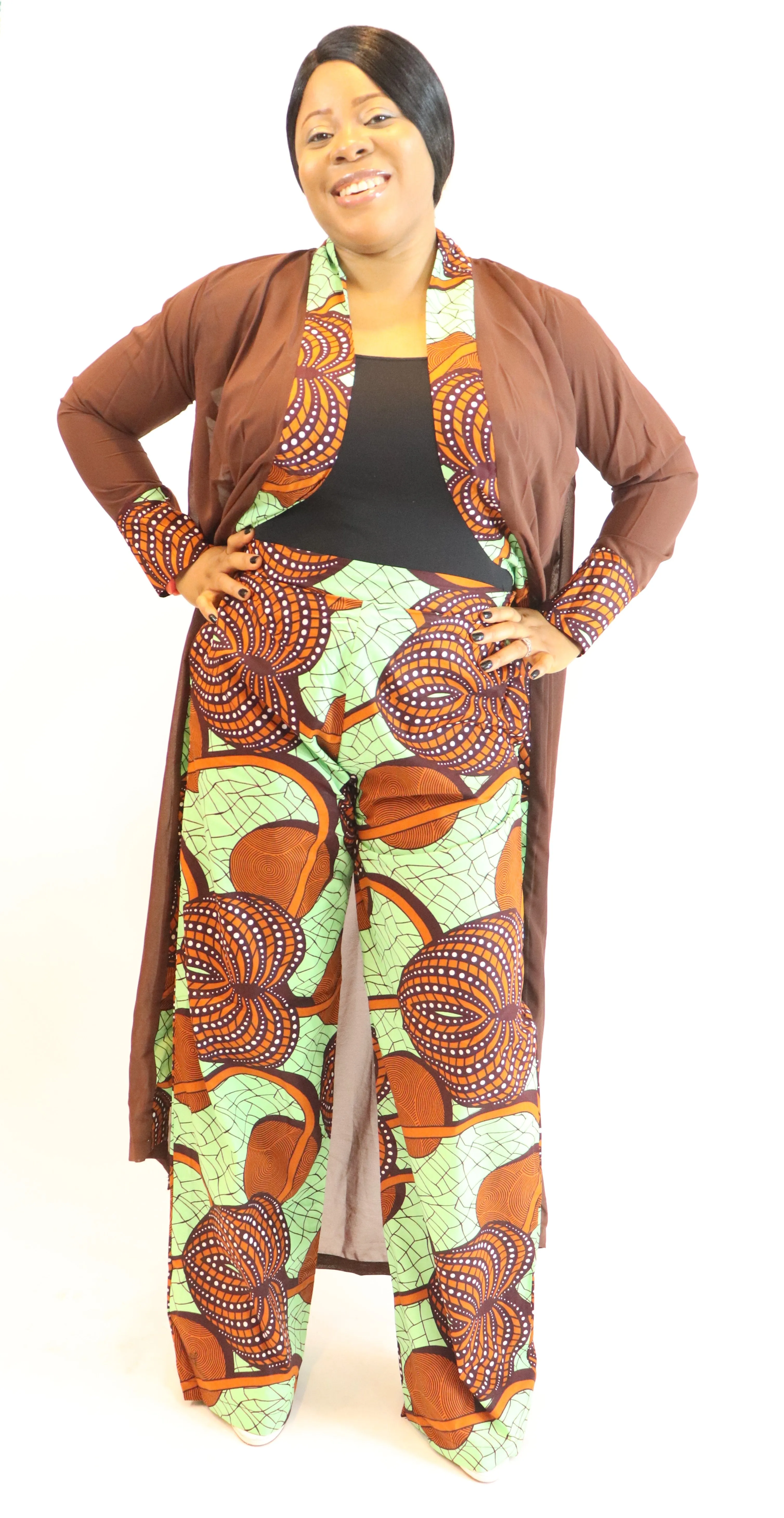 Sheer Divine Kimono and Trouser Set | CATICA Couture