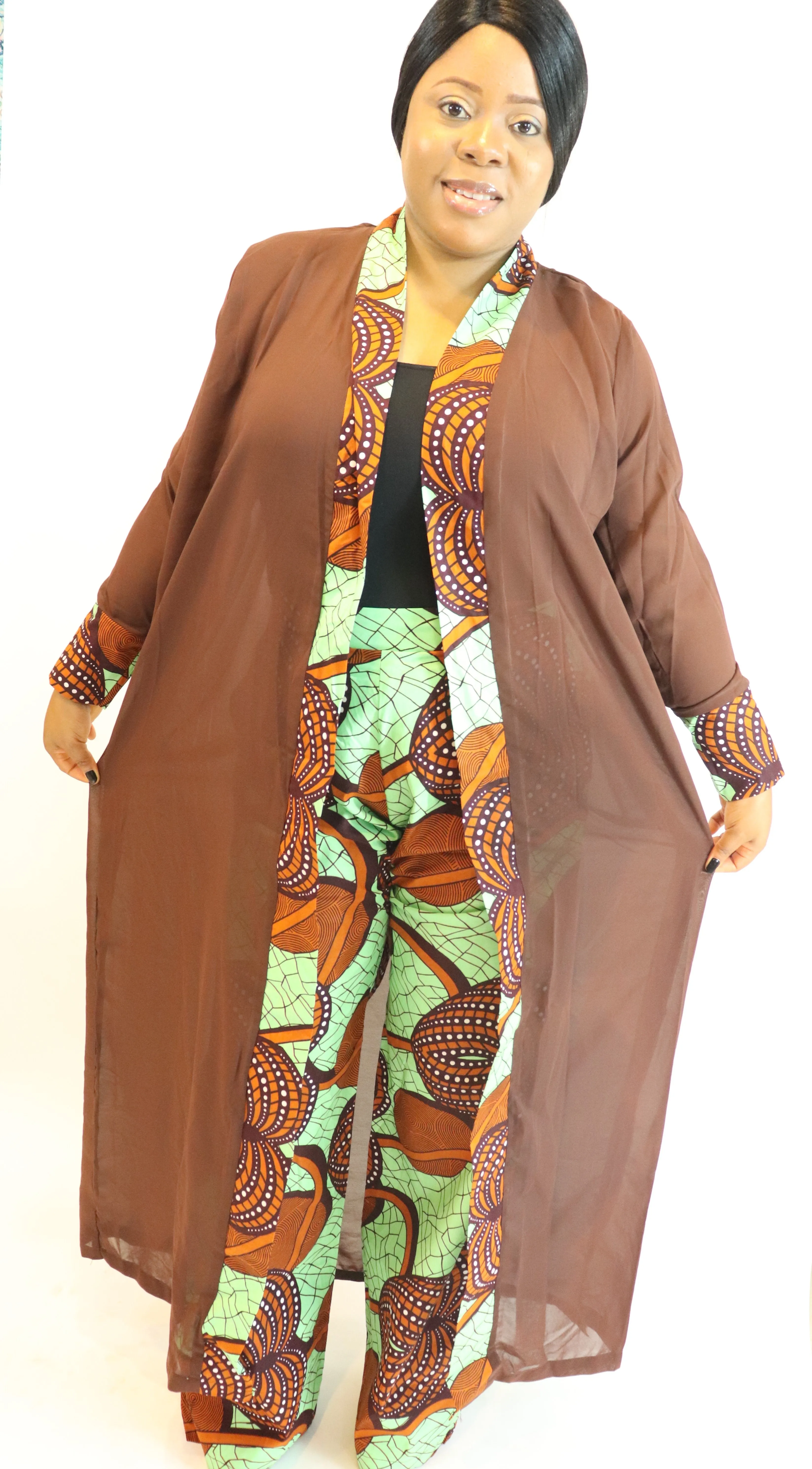 Sheer Divine Kimono and Trouser Set | CATICA Couture