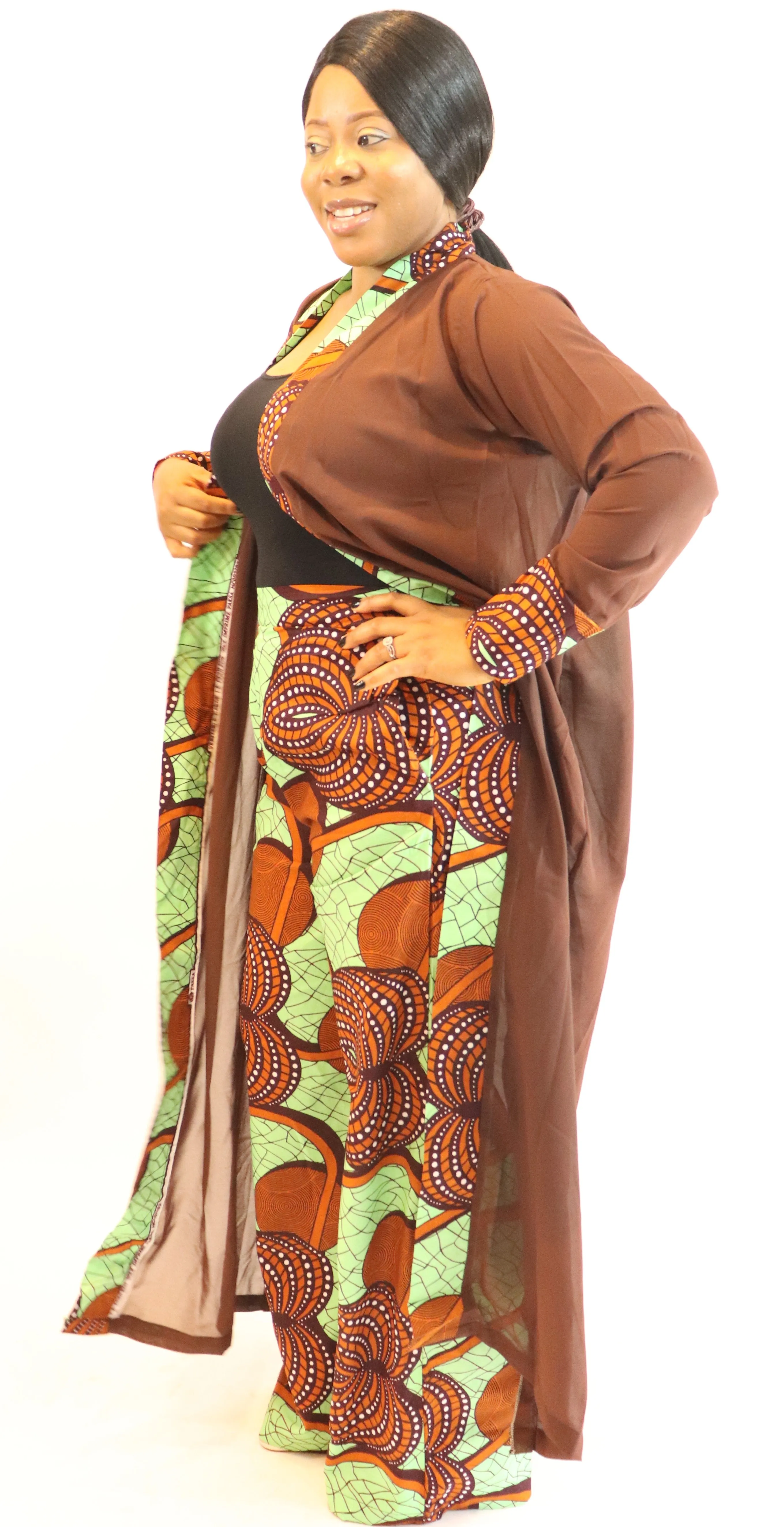 Sheer Divine Kimono and Trouser Set | CATICA Couture