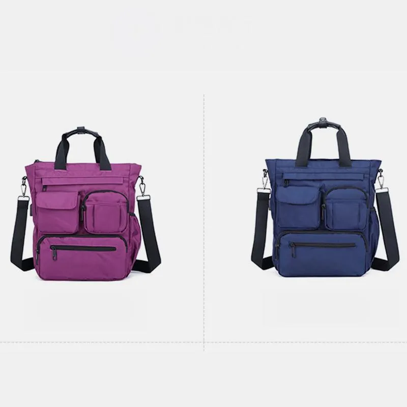 Usb Charging Multi-Pocket Handbag Crossbody Bag