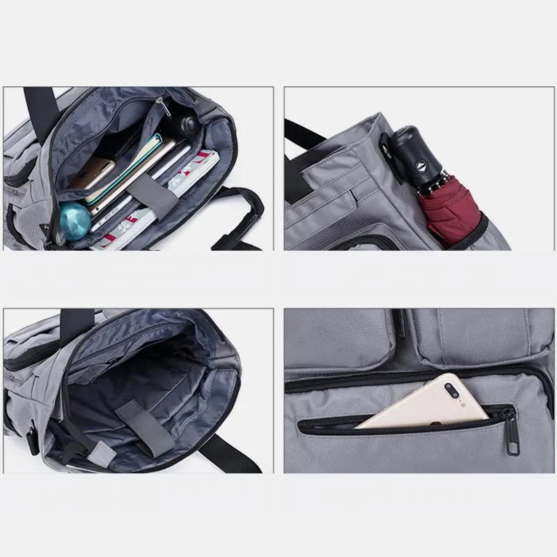 Usb Charging Multi-Pocket Handbag Crossbody Bag