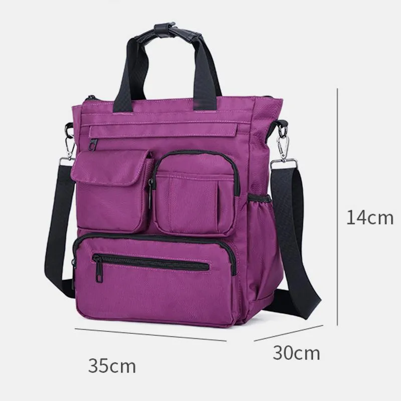 Usb Charging Multi-Pocket Handbag Crossbody Bag