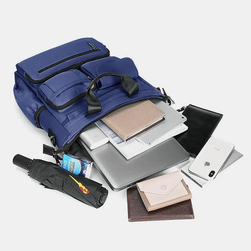 Usb Charging Multi-Pocket Handbag Crossbody Bag