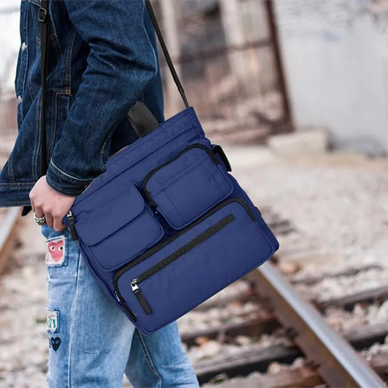 Usb Charging Multi-Pocket Handbag Crossbody Bag